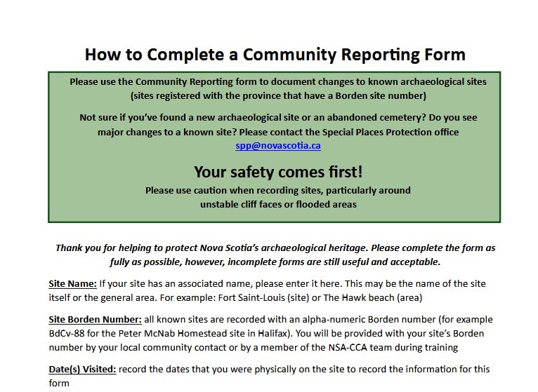 Report Form Expanded Guidelines